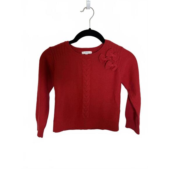 Jacadi Paris Girls Red Knit Sweater – Size 6 (116cm) - Picture 3 of 6